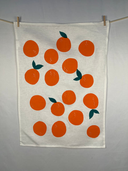 squeeze the day - linen tea towel