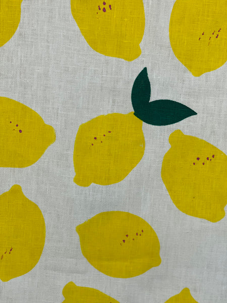 citrus got real - lemons linen napkins (set of four)