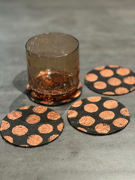 that’s scrap - leather coaster (set of four)