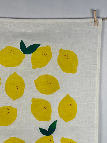 citrus got real - linen tea towel