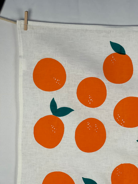 squeeze the day - linen tea towel