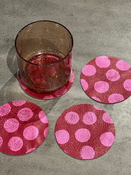 that’s scrap - leather coaster (set of four)
