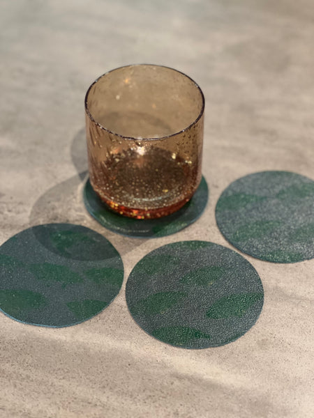 that’s scrap - leather coaster (set of four)