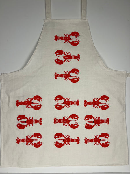 claws for applause - lobsters linen apron