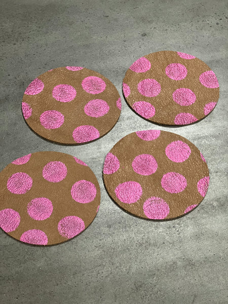 that’s scrap - leather coaster (set of four)