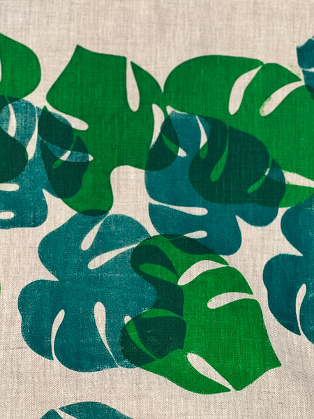 monstera mash - monstera leaf linen tea towel