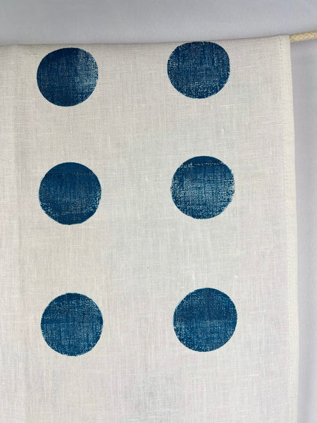 spot off the press - large teal polkadot table runner