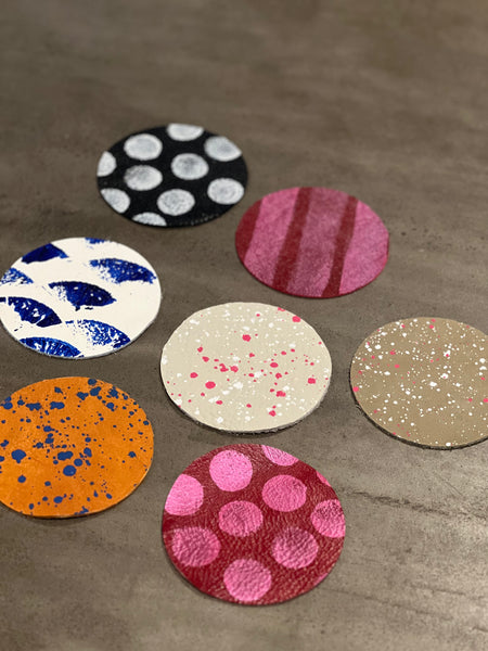 that’s scrap - leather coaster (set of four)