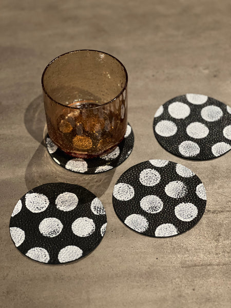 that’s scrap - leather coaster (set of four)