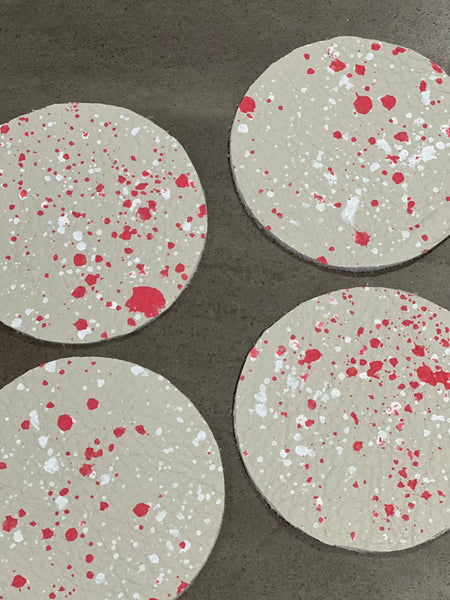 that’s scrap - leather coaster (set of four)