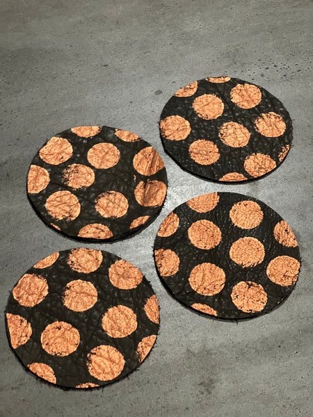 that’s scrap - leather coaster (set of four)