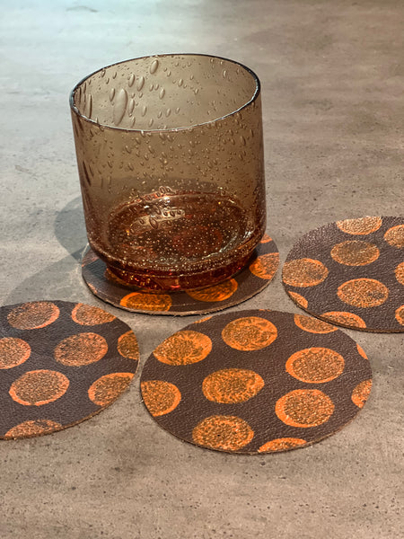 that’s scrap - leather coaster (set of four)