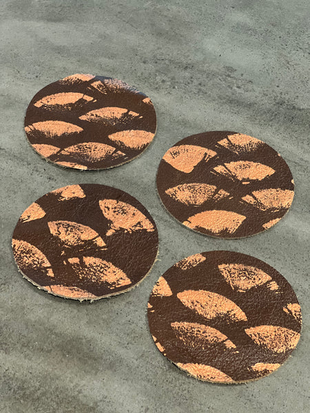 that’s scrap - leather coaster (set of four)