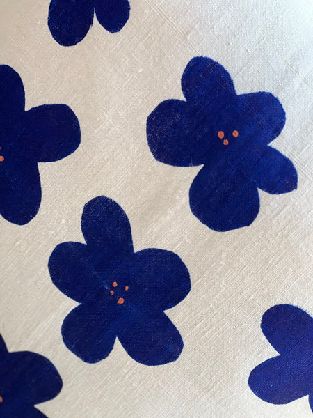 In Full Bluem - Linen Cushion Cover