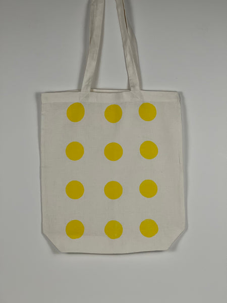 Spot Off The Press - Large Yellow Polkaspot Linen Tote Bag