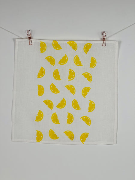 simply the zest - lemons linen napkins (set of four)