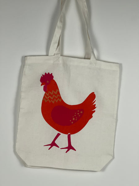Practical Yolker - Chook Linen Tote Bag