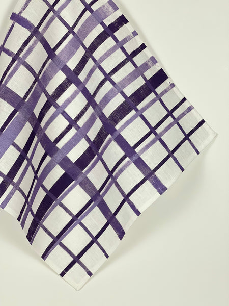 i beg your tartan - purple tartan linen napkins (set of four)
