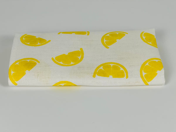 simply the zest - lemons linen napkins (set of four)