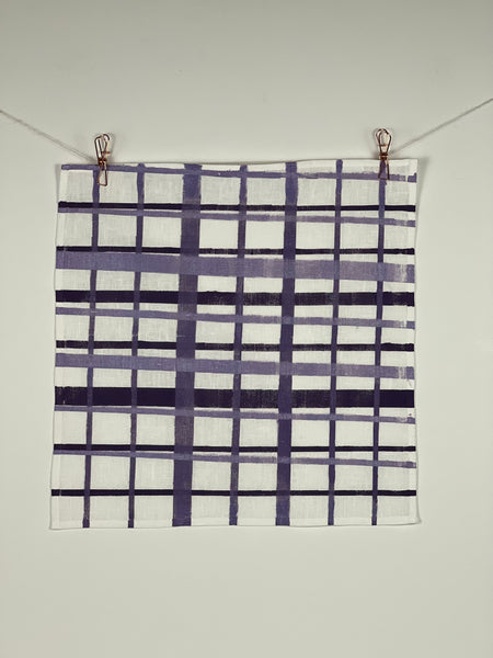 i beg your tartan - purple tartan linen napkins (set of four)