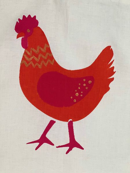 Practical Yolker - Chook Linen Tote Bag