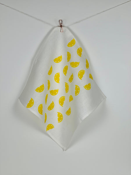 simply the zest - lemons linen napkins (set of four)