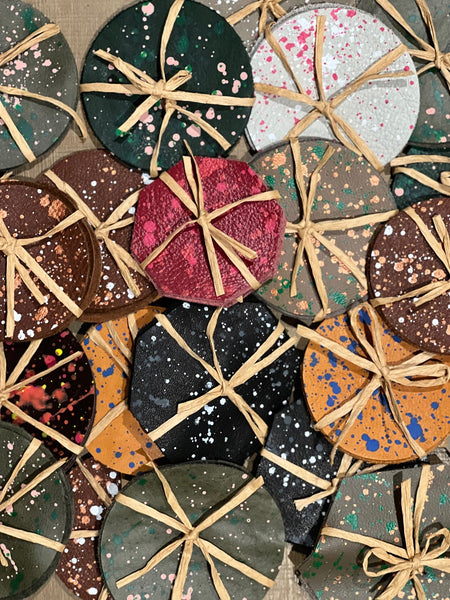 that’s scrap - leather coaster (set of four)