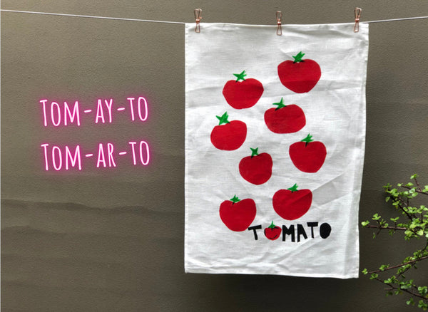 Tom-ay-to Tom-ar-to Linen Tea Towel