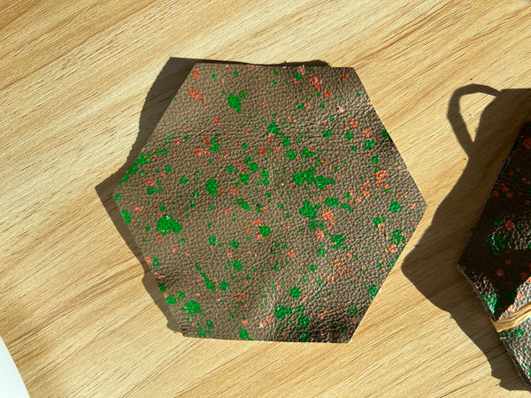 that’s scrap - leather coaster (set of four)