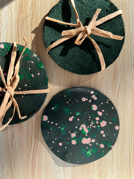 that’s scrap - leather coaster (set of four)