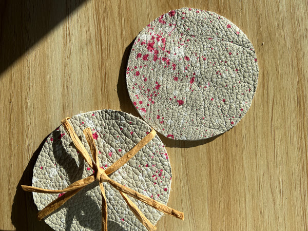 that’s scrap - leather coaster (set of four)