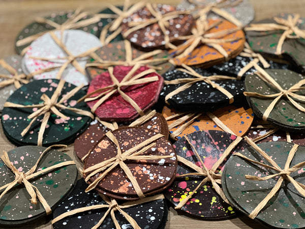 that’s scrap - leather coaster (set of four)